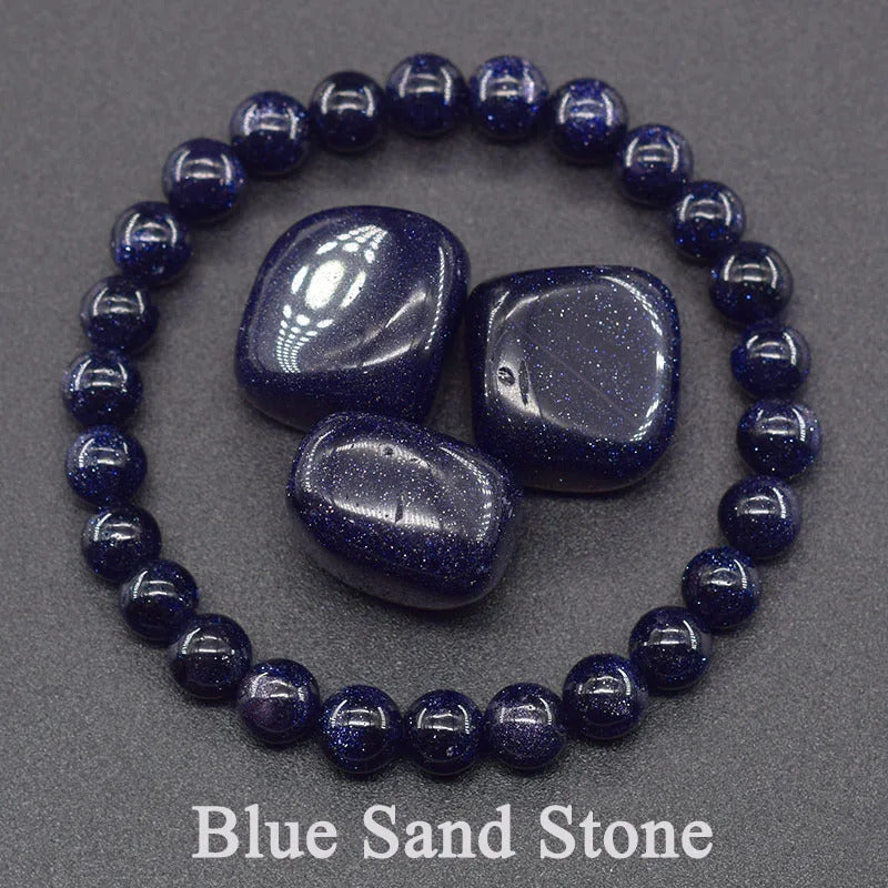 Original Reiki Blue Apatite Beads Bracelets Men Women Natural Stone Blood Circulation Stimulate Enthusiasm Health Care Jewelry