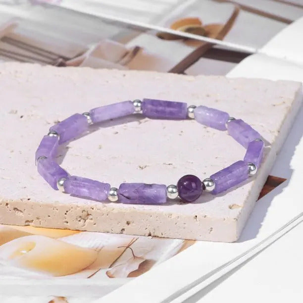 3pcs/Set Body-Purifying Amethyst Bracelet for Weight Loss, Yoga, and Meditation - Healing Stone Jewelry for Women and Men