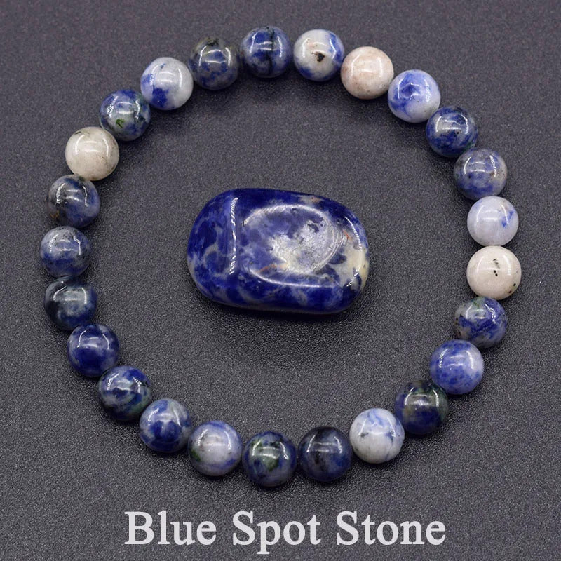 Original Reiki Blue Apatite Beads Bracelets Men Women Natural Stone Blood Circulation Stimulate Enthusiasm Health Care Jewelry