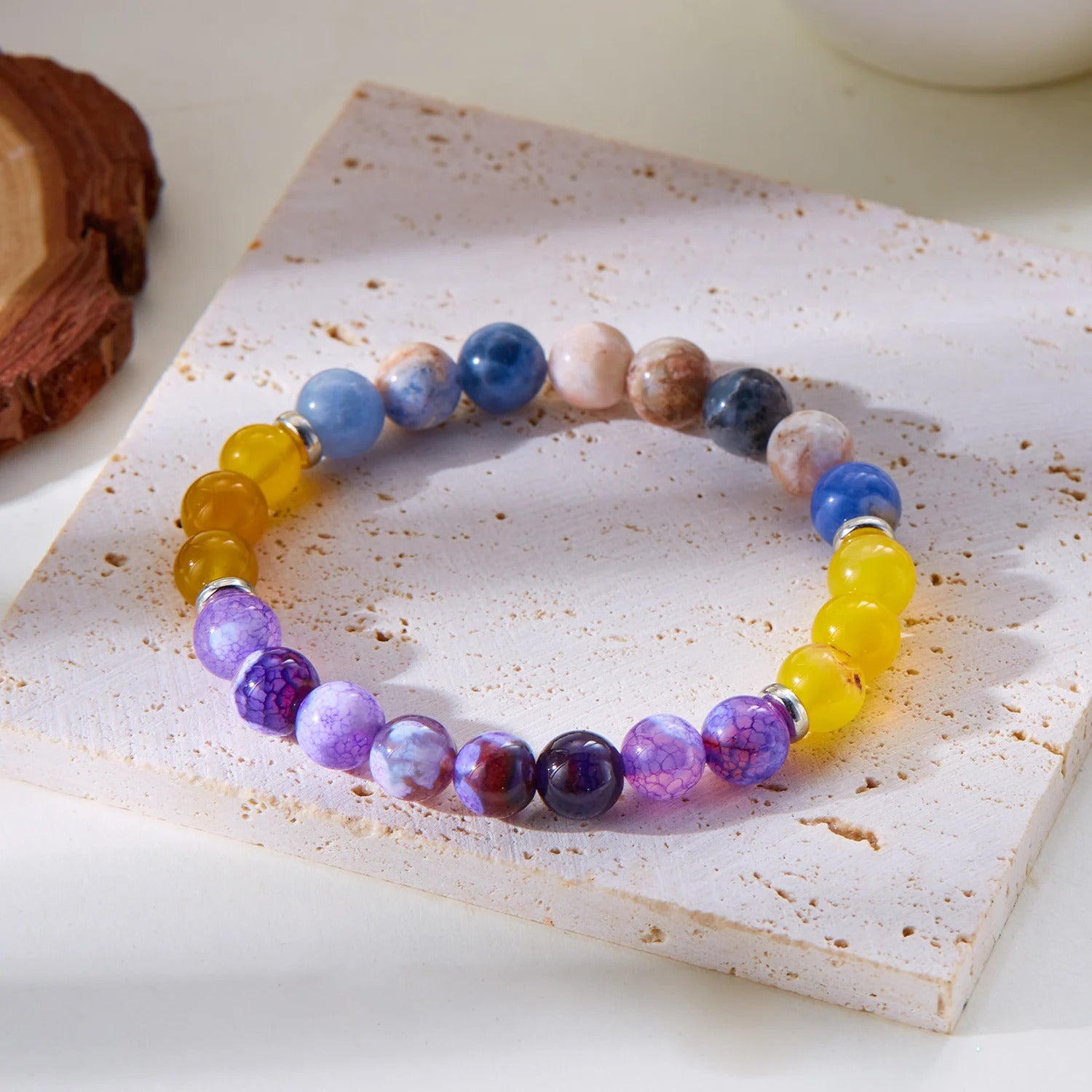 Natural Stone Symbolic Bracelets Women Men Good Luck Energy Protection 7 Chakra Meditation Bracelet Friendship Jewelry Gift