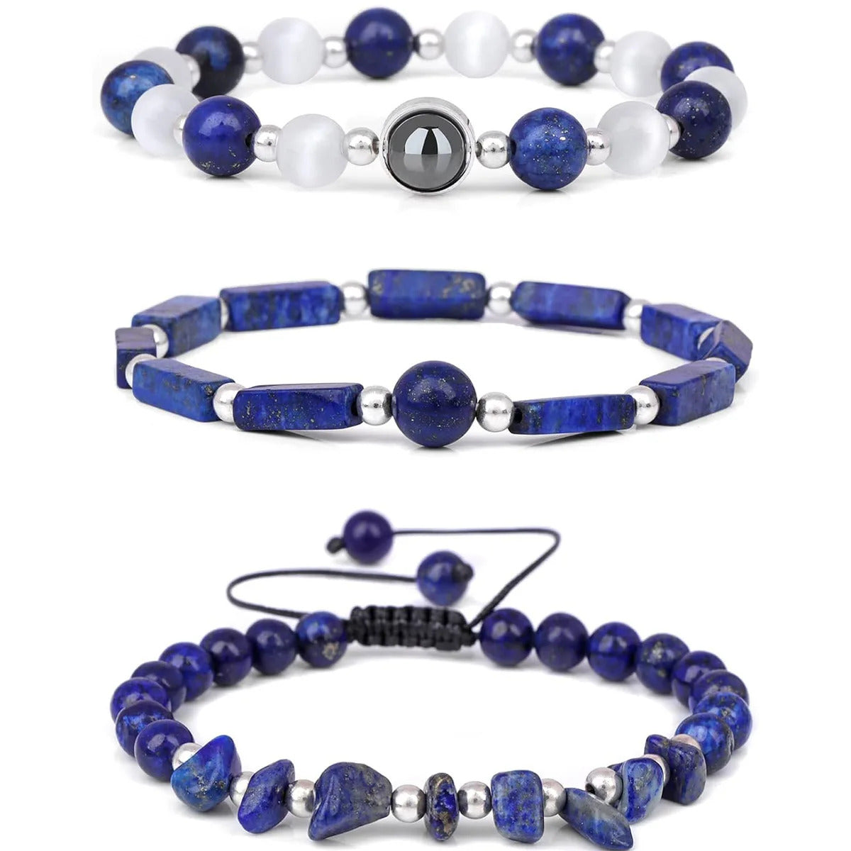 3pcs/Set Body-Purifying Amethyst Bracelet for Weight Loss, Yoga, and Meditation - Healing Stone Jewelry for Women and Men
