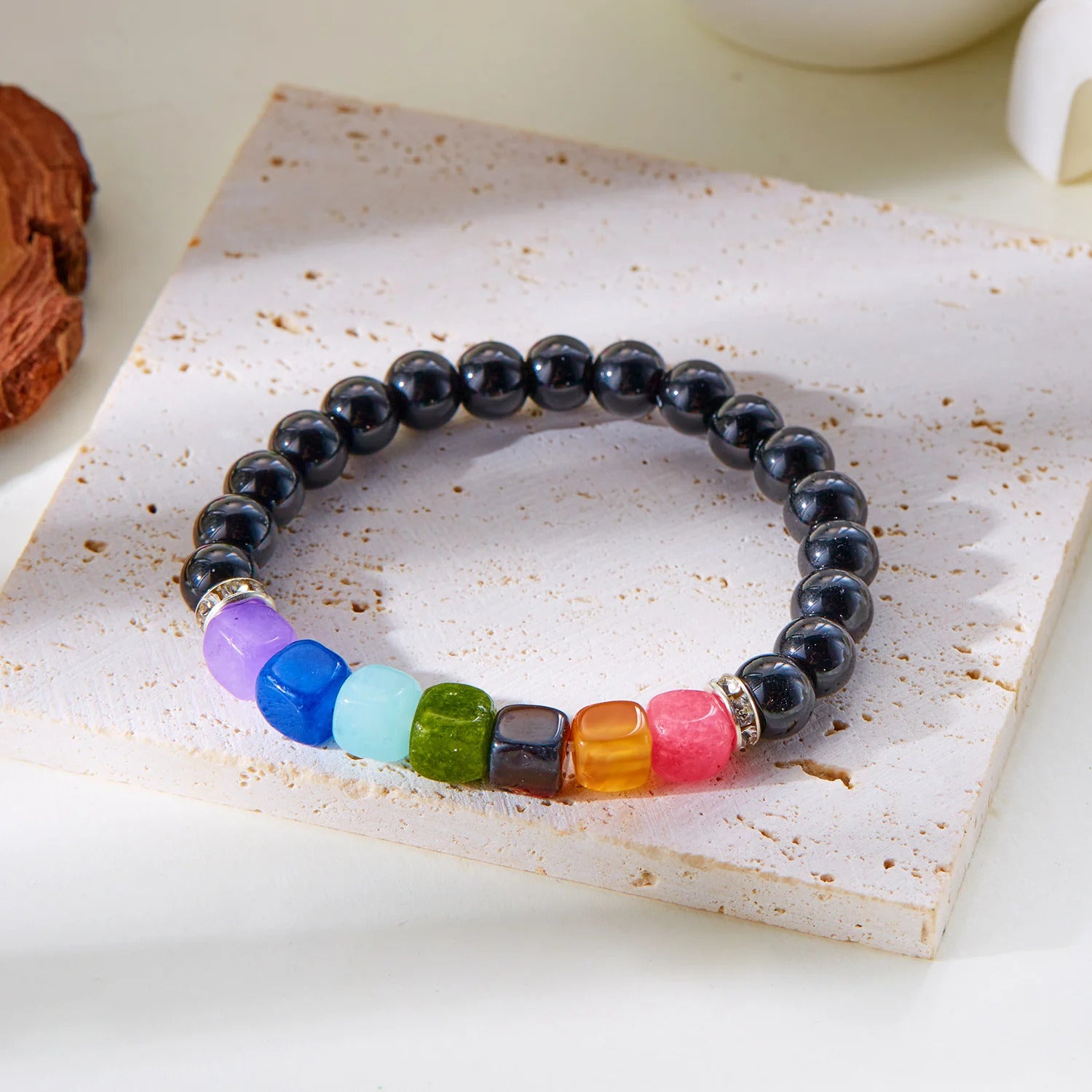 Natural Stone Symbolic Bracelets Women Men Good Luck Energy Protection 7 Chakra Meditation Bracelet Friendship Jewelry Gift