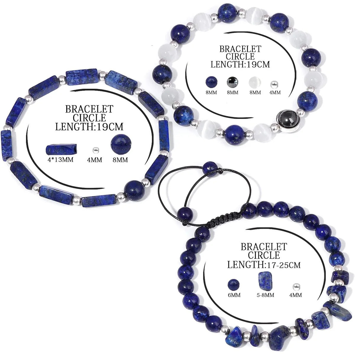 3pcs/Set Body-Purifying Amethyst Bracelet for Weight Loss, Yoga, and Meditation - Healing Stone Jewelry for Women and Men
