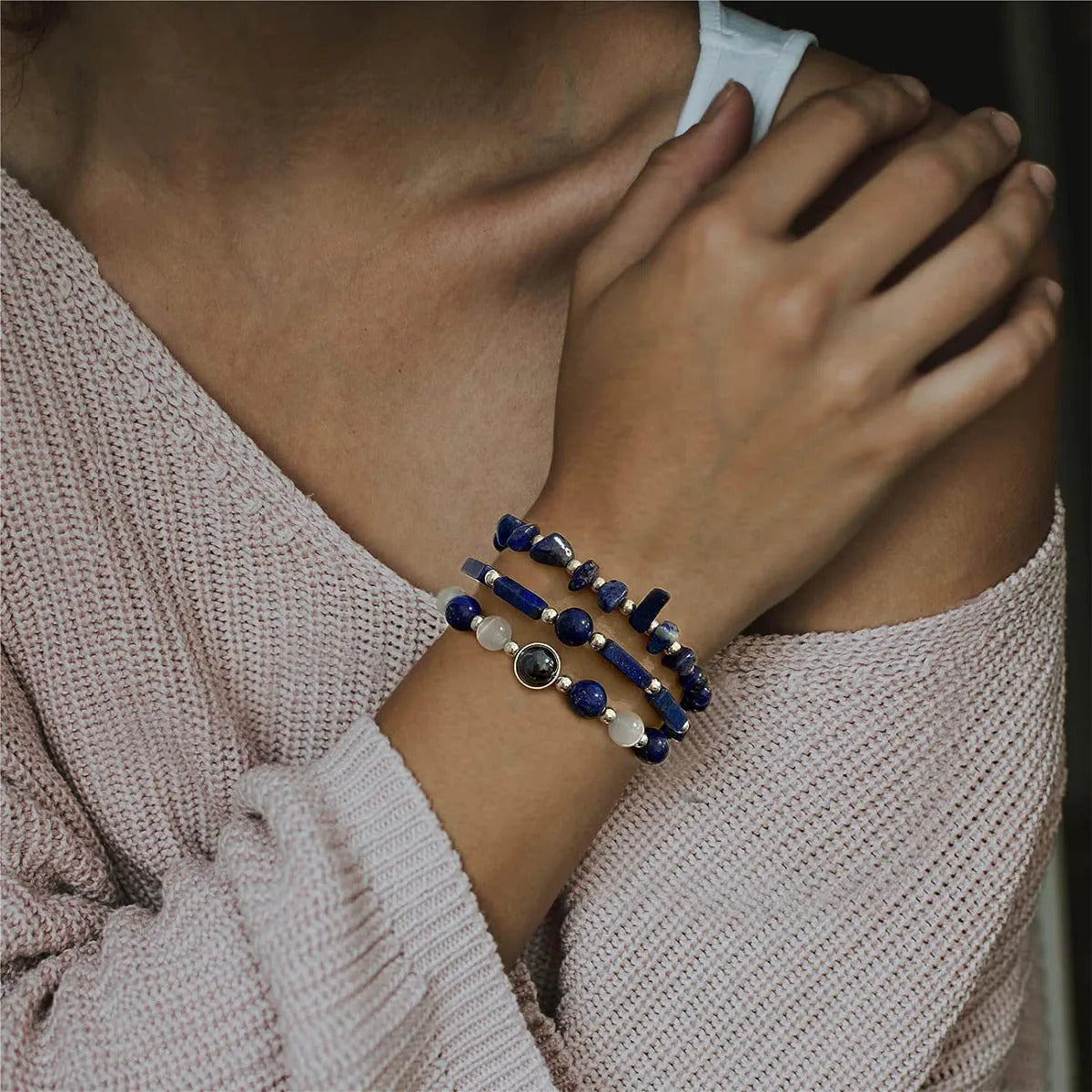 3pcs/Set Body-Purifying Amethyst Bracelet for Weight Loss, Yoga, and Meditation - Healing Stone Jewelry for Women and Men